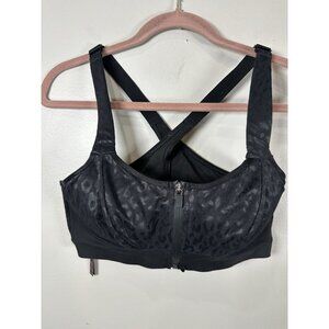 Victoria Secret Incredible Knockout Sport Bra 38D Front Close Black Leopard